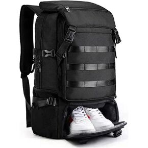 80L Travel Backpack, 18 Inch Laptop Backpack for Men Women, Large Rucksack Casual Daypack with Shoe Compartment for Work Business Hiking