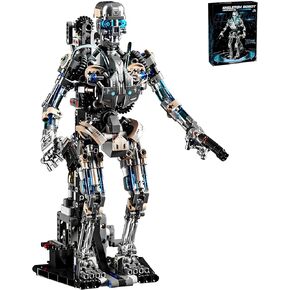 Mechanical Skull Building Block Set 1099+ Pieces 3D Poseable Model with Mandibular Teeth Bite Drive for STEM Toys for Kids & Adults Perfect for Horror Fans & Gothic Room Decor