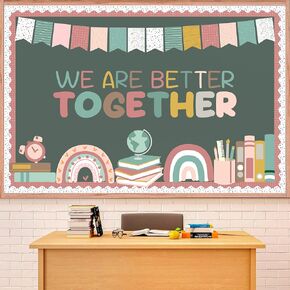 Classroom Bulletin Board Decorations Set, Welcome Classroom Bulletin Wall Decor, Boho Classroom Decorations for Bulletin Boards, Blackboards and Classroom Walls