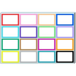 400 Pieces - Name Tags Sticker, Colored Labels Tag Stickers Nametags - 16 Assorted Colors, 3 x 2 inches