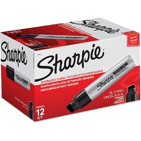 Sharpie® Magnum® Permanent Marker, Black, Pack Of 12
