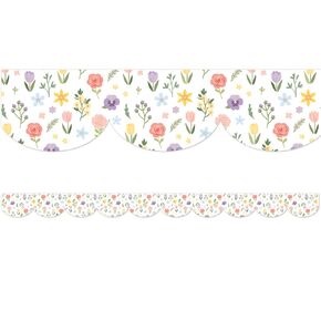 Teacher Created Resources Spring Garden Scalloped Die-Cut Border Trim (TCR6108)