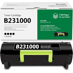 B231000 Black High Yield Toner Cartridge (3,500 Pages) Replacement for Lexmark B231000 Toner Cartridge for B2338, B2442, B2546, B2650, MB2338, MB2442, MB2546, MB2650 Series Printer