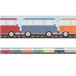 Teacher Created Resources Moving Mountains Road Trip Camper Vans Straight Border Trim (TCR9233)