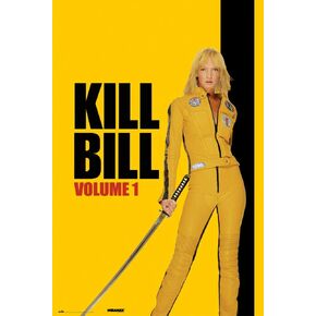 POSTER STOP ONLINE Kill Bill Volume 1 - Movie Poster (Regular Style - Black Mamba & Katana) (Size 24 x 36)