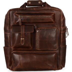 Handmade Genuine Leather Backpack for Men, Brown Vintage Laptop Bag, Work & Travel Rucksack Backpack Unisex