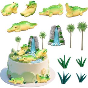 Alligator Cake Topper Crocodile Happy Birthday Cake Topper Alligator Party Decorations