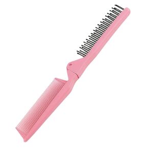 Folding Small Dog Grooming Brush - Perfect for Shih Tzus, Yorkies, and Maltipoos - Ideal Puppy Hair Brushes for Maltese and Small Breeds(Pink)