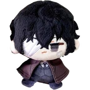 Anime 4" Figure Plush Doll- Dazai Osamu Plush, Keychain Anime Figure Stuffed Gift for Fan