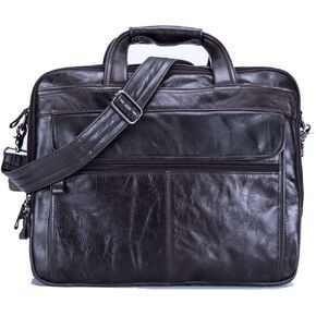 Business Briefcase，Men's Vintage Leather Multi-purpose Messenger Satchel Casual Pockets Case Tablet School Travel Business Briefcase Shoulder Bag Tote Handbag