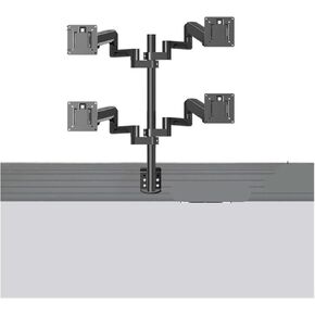 Monitor Screen partition Card Slot Plate Heightening Bracket Desktop Industrial Console Operating Table Adjustment Telescopic Hanger 4 Screens