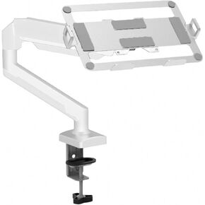 Pneumatic arm with Laptop Expansion Bracket Mechanical arm Universal Hover Telescopic Display Bracket Swing arm(White)