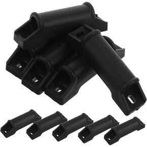 10Pcs Black Gaming Chair Footrest Sliders for Recliner Chairs and Office Furniture, Plastic Foot Rest Replacement Smooth Glide Replacement Accessories