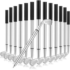 WDAHDHP Golf Pens Bulk, 15Pcs Ergonomic Golf Ball Pen, Funny Sports Golf Pens Black Gel Ink for Office Stationery Supplies