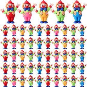 Clown figurines Clown Figure Doll Circle statues for Kids & Adults for Halloween Ornaments Display Home Table Desk Decor Circus Cake Toppers Christmas Gift Party favors (25 Pcs)