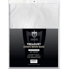 Pack of 100 Max Pro Premium Treasury Size Comic Book Poly Bags