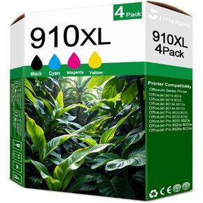 910XL Ink Cartridge High Yield Replacement for HP 910XL Ink Cartridges Combo Pack 910XL Work for OfficeJet 8010 8015 8018 Pro 8020 8025 8028 8030 8035 Printer (4-Pack, Black, Cyan, Yellow, Magenta)