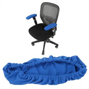 Fdit 1 Pair Knitted Elastic Fabric Chair Armrest Covers Office Wheelchair Arm Rest Pad Elbows Forearms Pressure Relief slipcover (Blue)