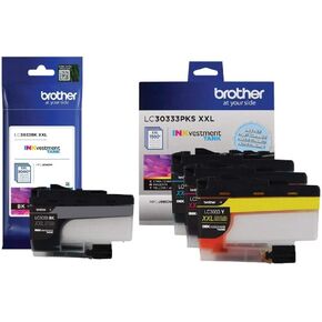 Brother Genuine LC3033BK, LC30333PKS Super High Yield Black/Cyan/Magenta/Yellow Ink Cartridge Set, LC3033