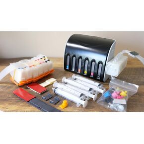 EcoPRO 312XL Empty Ink System CISS Refillable Cartridge Kit for Chipless Firmware Installed EPSON XP-15000 Printer (with Ink Flow Control Damper) in Kuwait