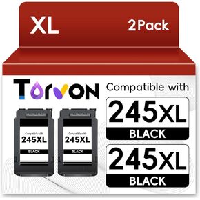 Remanufactured Ink Cartridge for Canon 245XL Black Ink 245 XL PG-245 XL 243 243XL for MX490 MX492 MG2522 TR4520 TR4500 MG3022 MG2520 TS3100 TS3122 TS3300 TS3322 TR4522 (2 Black)