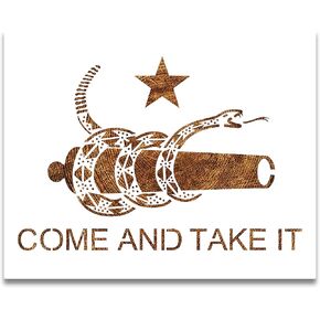 Come and Take It Stencil - July 4th, America, Military, War Art Stencil (11x9)