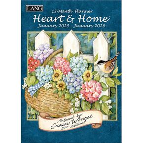 Lang Companies, Heart and Home 2026 Planner, 8.5'' X 12'', 12-Month Calendar with Case Binding