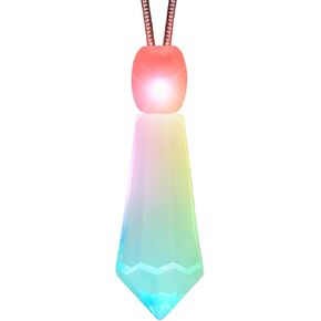 FlashingBlinkyLights Set of 25 Mystic Crystal Light Up Necklaces with Color Change LED Pendant