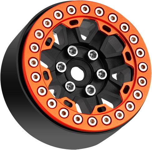 4PCS Splash Anodizing Aluminum 1.9inch Beadlock Wheels Hubs for 1/10 Axial SCX10 SCX10 II 90046 SCX10 III AXI03007 D90 TRX4 RC Crawler Car in Saudi Arabia