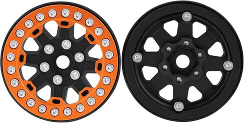 4PCS Splash Anodizing Aluminum 1.9inch Beadlock Wheels Hubs for 1/10 Axial SCX10 SCX10 II 90046 SCX10 III AXI03007 D90 TRX4 RC Crawler Car in Saudi Arabia
