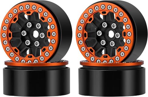 4PCS Splash Anodizing Aluminum 1.9inch Beadlock Wheels Hubs for 1/10 Axial SCX10 SCX10 II 90046 SCX10 III AXI03007 D90 TRX4 RC Crawler Car in Saudi Arabia