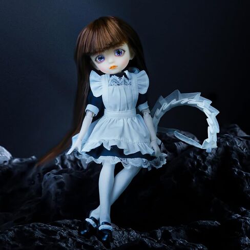 دمية Ucanaan BJD 1/6 SD Dolls 10 بوصة تأتي مع زي كامل وأحذية وشعر مستعار وخمسة أزواج من الأيدي والعيون القابلة للاستبدال. أفضل GITFs لفتيات عيد ميلاد عيد الميلاد in Kuwait