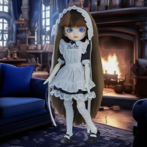دمية Ucanaan BJD 1/6 SD Dolls 10 بوصة تأتي مع زي كامل وأحذية وشعر مستعار وخمسة أزواج من الأيدي والعيون القابلة للاستبدال. أفضل GITFs لفتيات عيد ميلاد عيد الميلاد in Kuwait