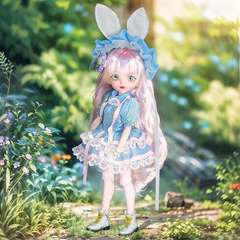 دمية Ucanaan BJD 1/6 SD Dolls 10 بوصة تأتي مع زي كامل وأحذية وشعر مستعار وخمسة أزواج من الأيدي والعيون القابلة للاستبدال. أفضل GITFs لفتيات عيد ميلاد عيد الميلاد in Kuwait