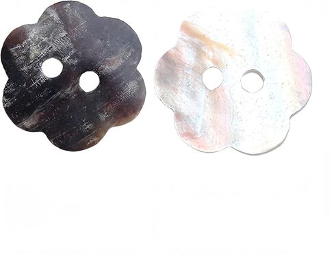 5 PCS 2 Holes Heart Star Flower Square Shaped Mother of Pearl Delicate Natural Shell Buttons for Sewing Craft Scrapbooking in Kuwait