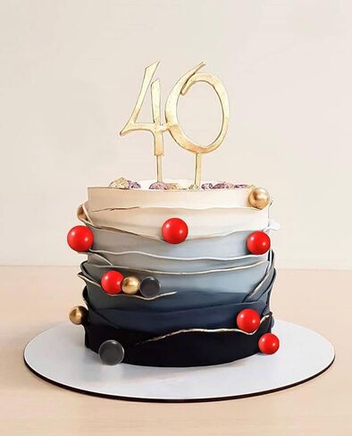 صفراء زخارف كرات أبيض زرقاء بيضاء مجموعة 54 PCS كرات متعددة الألوان DIY Topper Mini Balloons Cupcake Topper Foam Cake Decoration for Wedding Anniversary Valentines Day Party (Blue) in Saudi Arabia