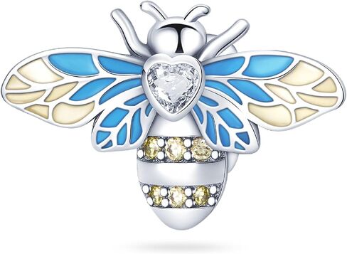 NUJIFFY 925 Sterling Silver Charms Beads for Bracelets & Necklaces, Pink Butterfly Charm with Chain Birthday Gifts Pendant Jewelry for Women Men Teens in Kuwait