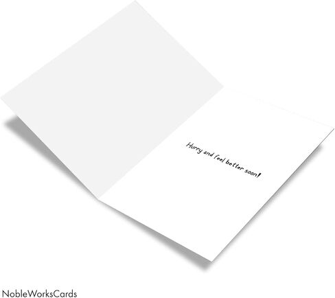 NobleWorks - 1 Funny Get Well Geting Card مع Envelope (4.63 × 6.75 بوصة) Chardonnay Drip - C6075GWG in Saudi Arabia