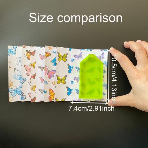 60 Pieces Diamond Painting Release Paper Butterfly Style Single Side Release Sheets Decorative Paper Cover Replacements for 5D Diamond Art Tool (10.5x7.4cm) in Saudi Arabia