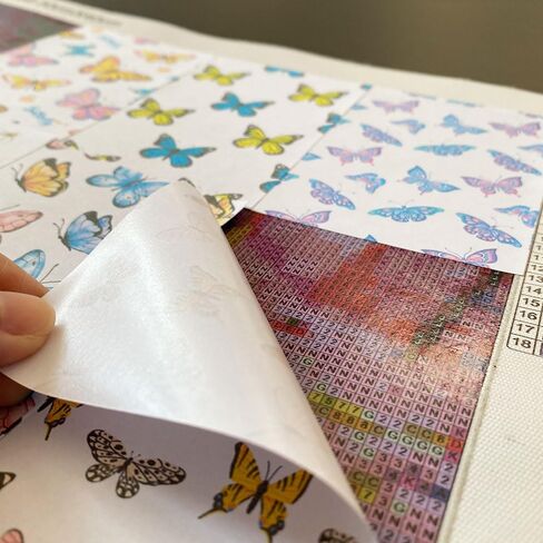 60 Pieces Diamond Painting Release Paper Butterfly Style Single Side Release Sheets Decorative Paper Cover Replacements for 5D Diamond Art Tool (10.5x7.4cm) in Saudi Arabia