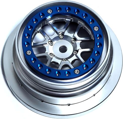 CNC Aluminium Beadlock Wheel for UDR 1: 7 1pcs (Silver+Blue) in Kuwait