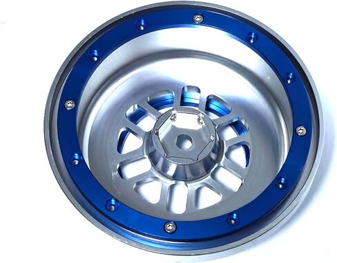 CNC Aluminium Beadlock Wheel for UDR 1: 7 1pcs (Silver+Blue) in Kuwait