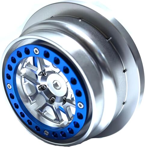 CNC Aluminium Beadlock Wheel for UDR 1: 7 1pcs (Silver+Blue) in Kuwait