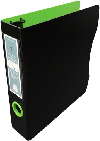 5.5x8.5 Mini 3-Ring Binder, 1.5 inch D-Ring, Black/Lime Green, 12 Binders in Saudi Arabia