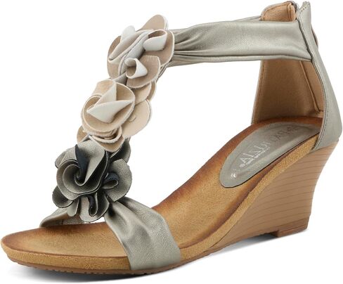 PATRIZIA Women's Harlequin Ankle Strap Wedge Sandals Black EU 37 / US 6.5-7 in Saudi Arabia