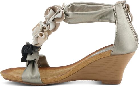 PATRIZIA Women's Harlequin Ankle Strap Wedge Sandals Black EU 37 / US 6.5-7 in Saudi Arabia