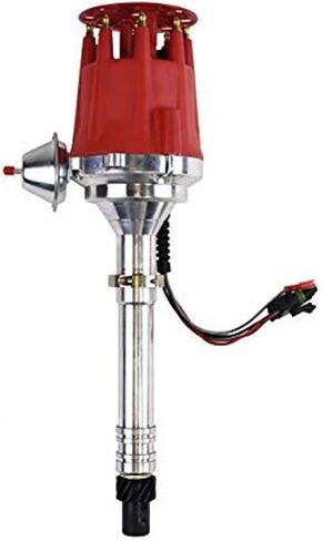 A-Team Performance - Pro Billet Series - Compatible with CHEVY GMC Chevrolet SBC BBC V8 327 350 396 454 Ready to Run Distributor with Fixed Collar R2R Red Cap in Saudi Arabia