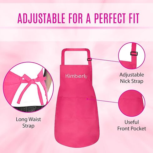 Personalized Apron and Chef Hat Set - Cute Chef Costume for Kids - Aprons with Pockets for Cooking, Painting, Party in Saudi Arabia