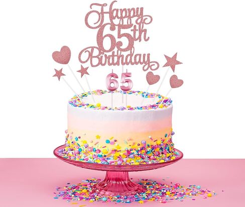 زخارف كعكة عيد ميلاد سعيد 65 ، شموع الكعكة السادسة 65 in Saudi Arabia