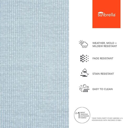 Sunbrella Striped Fabric by The Yard | Official Sunbrella Seller | Indoor or Outdoor Upholstery Fabric for Chairs, Cushions, Drapery, Pillows, Furniture | Solo Ocean in Kuwait